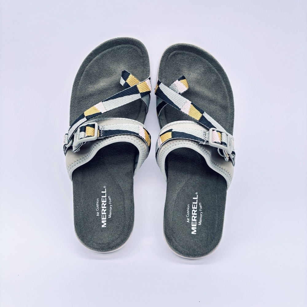 Merrell Women’s District 3 Tea Green Wrap Web Slide Sandals Size 7 J004204